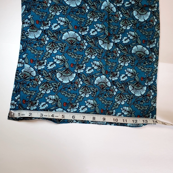 NWT Band of the Free Elise Teal Floral Wide Leg Boho Pants Sz L - Picture 8 of 9